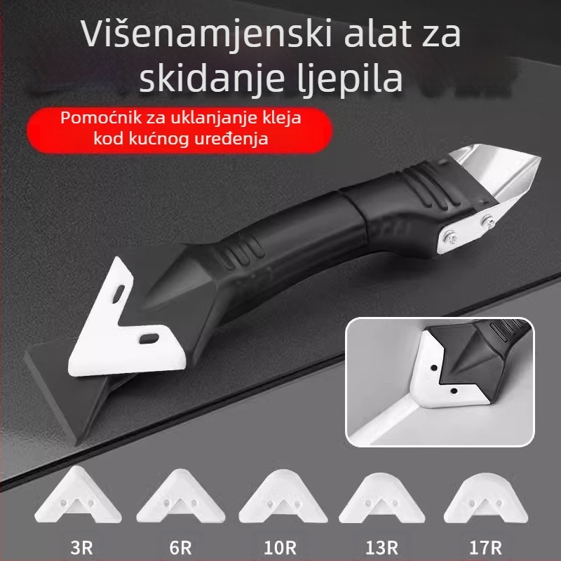 Set alata za fugiranje sa skraperom i glatkom špatulom – plastika/metal, za kućnu dekoraciju