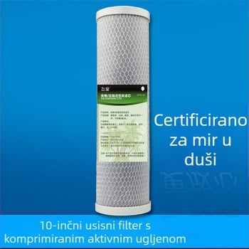 Filter element za vodni pročistač s CTO blokom komprimiranog aktivnog ugljena, usisna filtracija, za uređaje za pročišćavanje vode