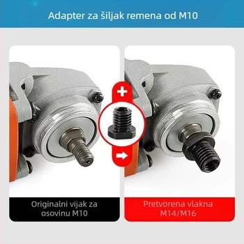 Adapter za kutnu brusilicu M10 na M14, karbonska čelika, dodatak za električne alate