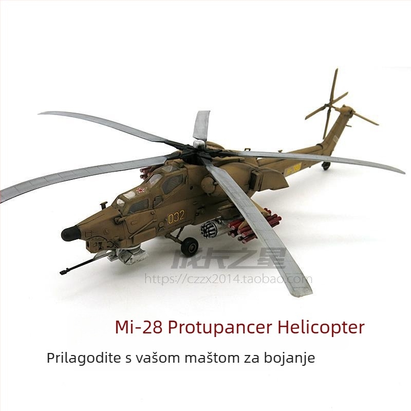 Mi-28 Havoc vojni helikopter igračа, 1:72, model s pokretnim dijelovima, nije potrebno sastavljanje