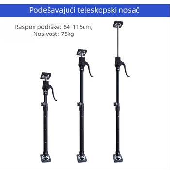 RUITOOL teleskopijska potpora šipka za ormariće, trostupanjska regulacija, debeli okvir od nehrđajućeg čelika, dvodijelni komplet za ugradnju kućnih ormarića, marka RUITOOL