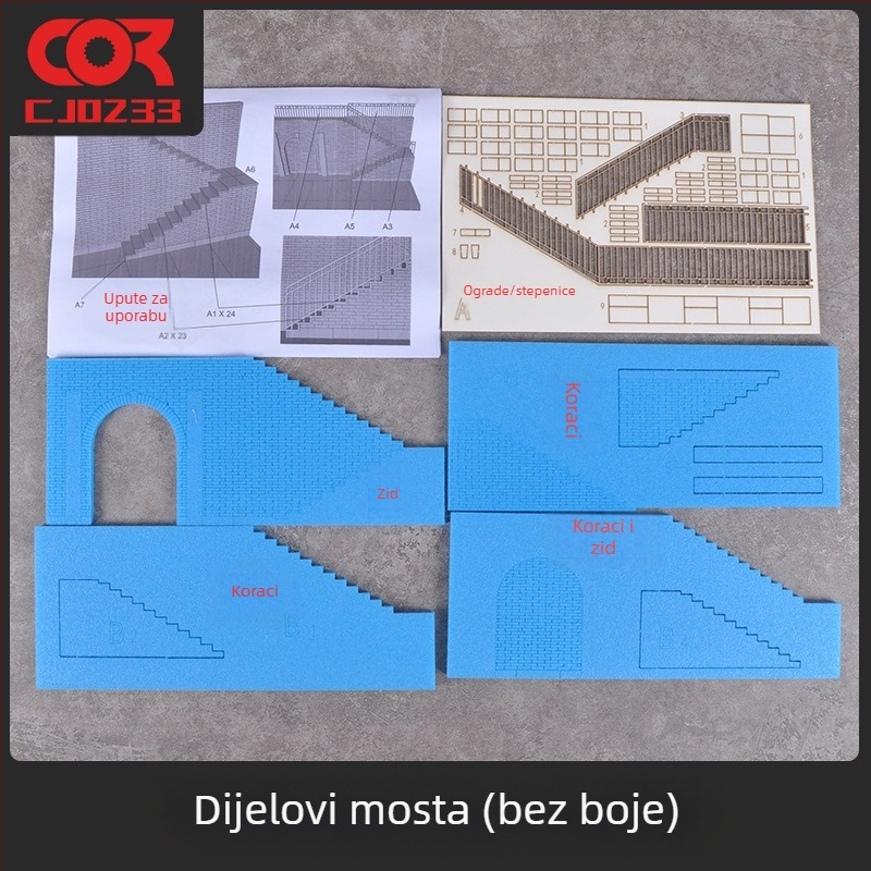 Drveni arhitektonski model – komplet za sklapanje za otvorenu tvornicu, Ke zuo, neelektrični
