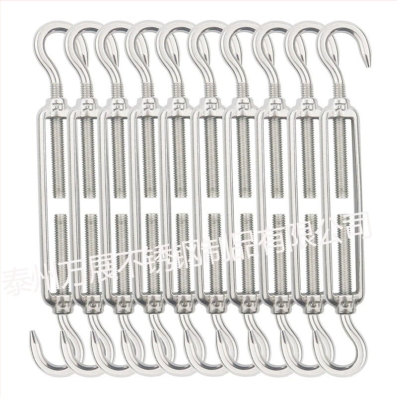 10 kom. napinjač od 304 nehrđajućeg čelika s dvostrukim očima — teški okretni spojnik za vrtne linije i tendu suncobran