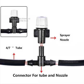 Set za navodnjavanje mikro-spršivanjem — PVC materijal, kapacitet 500 ml, izvrsna atomizacija, za kućno vrtlarenje i javne zelene površine