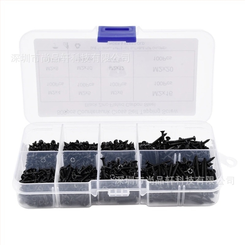 Set samoreznih vijaka s konusnom glavom, 1006 ugljična čelika, standard UNI 8119