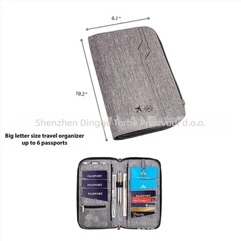 Držač putovnice i dokumenata, Oxford tkanina, jednobojan, unisex stil, jesen 2024
