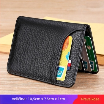 Kompaktni višenamjenski držač vozačke dozvole i potvrde o vozilu, ultra-tanki PU kožni etui, velika kapaciteta, novčanik s jednim preklopom