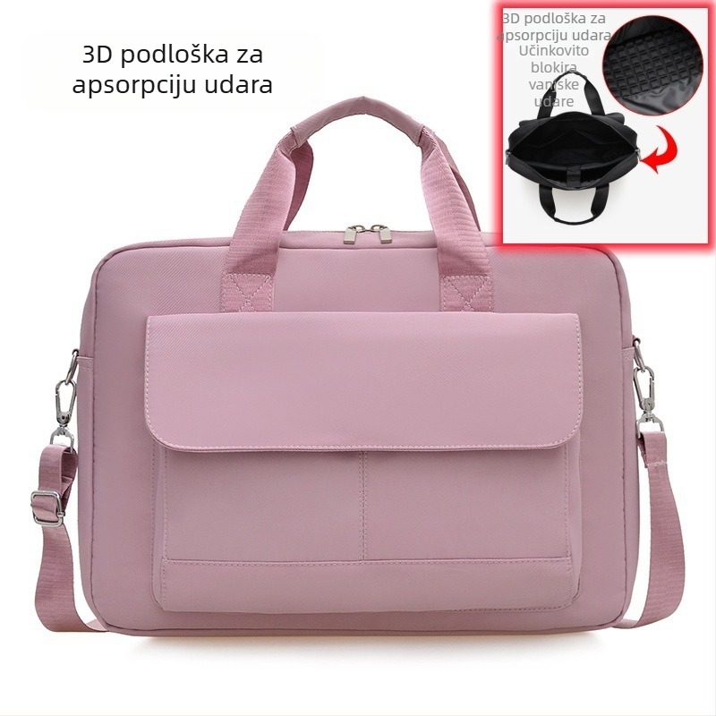 Torba za Apple prijenosno računalo s udarnom zaštitom zračnim jastukom, vodootporna i otporna na habanje, Oxford platno, unisex