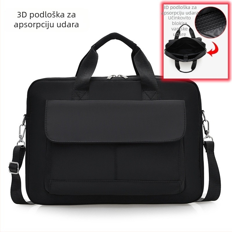 Torba za Apple prijenosno računalo s udarnom zaštitom zračnim jastukom, vodootporna i otporna na habanje, Oxford platno, unisex