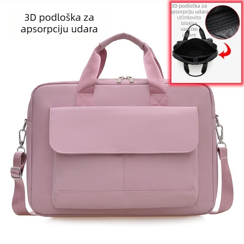 Torba za Apple prijenosno računalo s udarnom zaštitom zračnim jastukom, vodootporna i otporna na habanje, Oxford platno, unisex