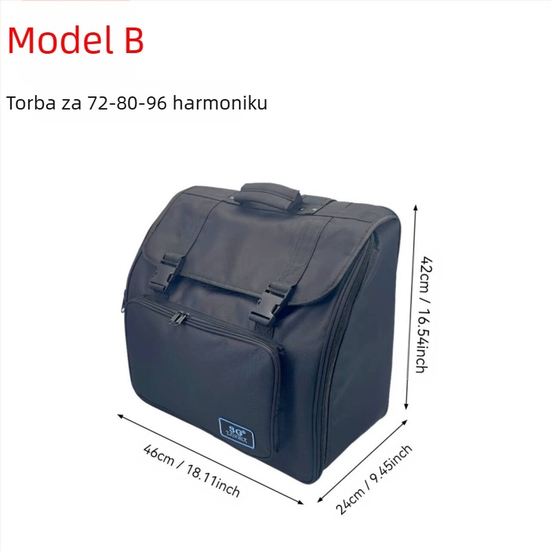 Torba za muzički instrument bas — Poliester materijal, podstava poliester, zakrivljeni ramenski remen, otporna na habanje, smanjuje opterećenje