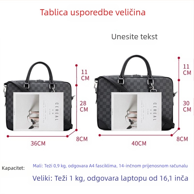 Muška crossbody torba PVC, vodootporna, geometrijski uzorak, podstava poliester-pamuk, zima 2024