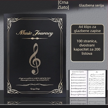 Klip za partiture — plastični, model: partitura, 100 stranica, moguć ispis logotipa