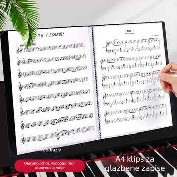 Klip za partiture — plastični, model: partitura, 100 stranica, moguć ispis logotipa