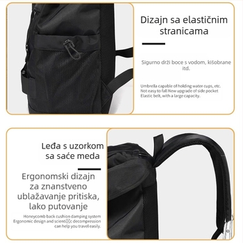 Unisex sportski ruksak — ultra lagan, vodootporan, Oxford platno, naramenice s zračnim jastučićem
