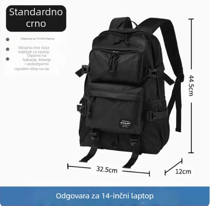 Unisex sportski ruksak — ultra lagan, vodootporan, Oxford platno, naramenice s zračnim jastučićem