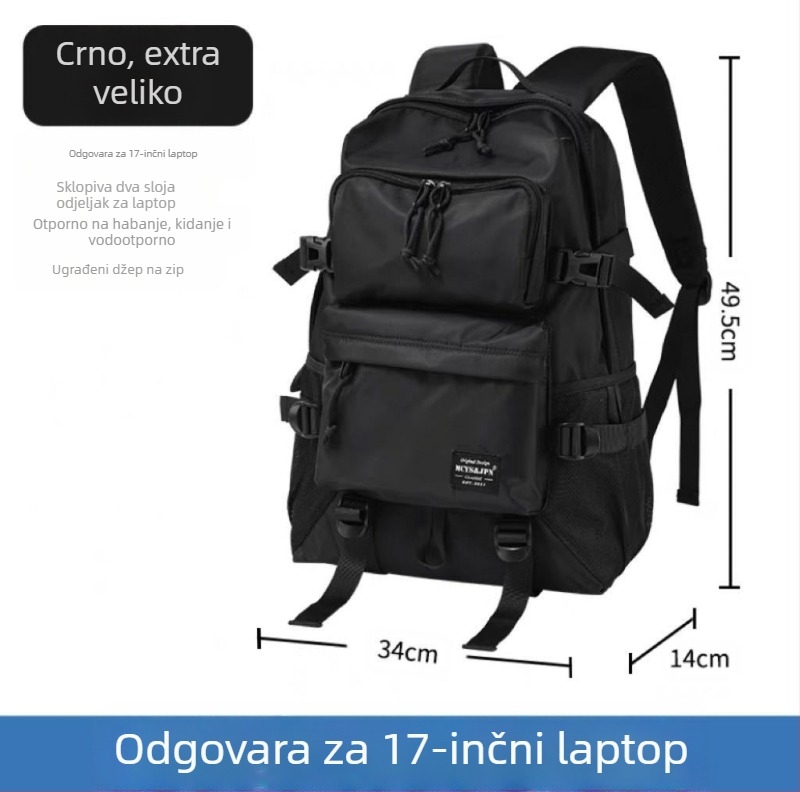 Unisex sportski ruksak — ultra lagan, vodootporan, Oxford platno, naramenice s zračnim jastučićem