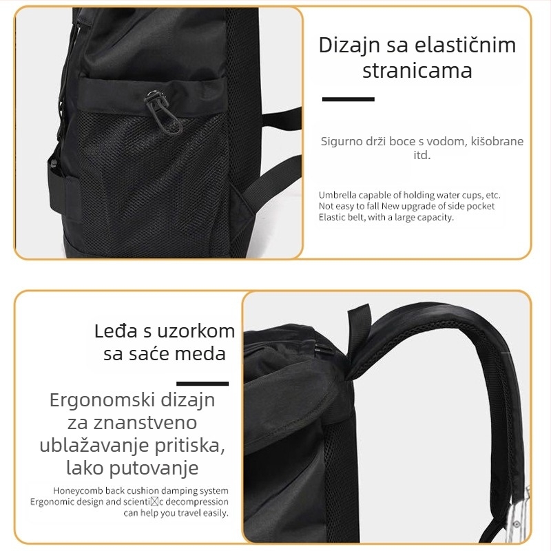 Unisex sportski ruksak — ultra lagan, vodootporan, Oxford platno, naramenice s zračnim jastučićem