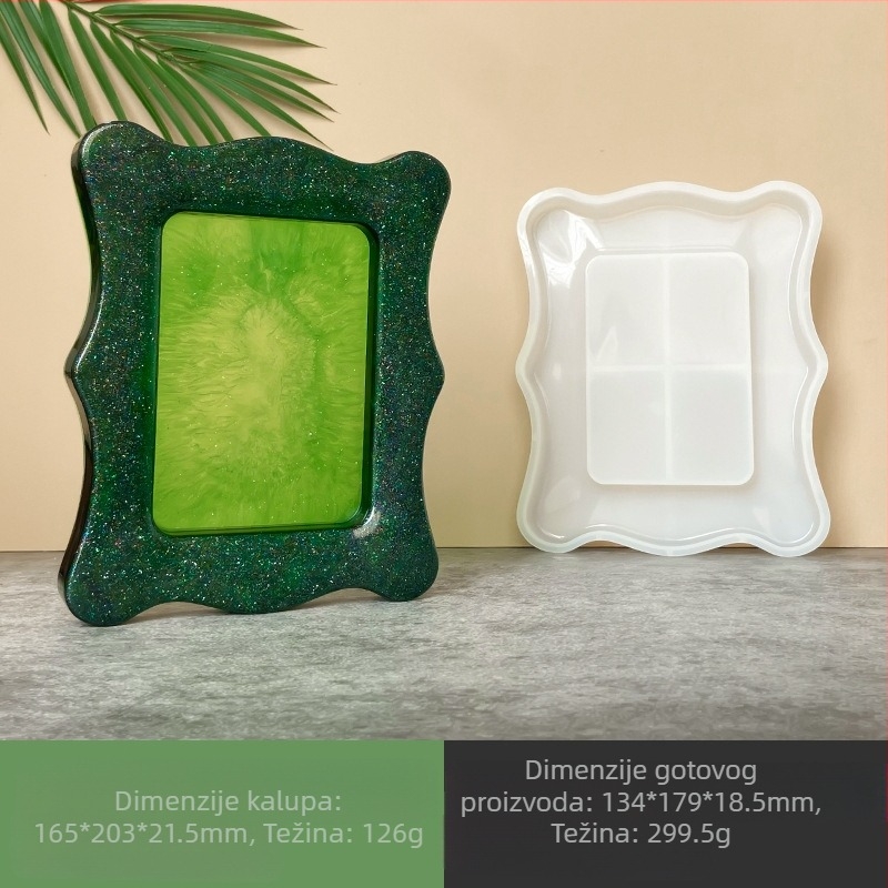 Silikonski kalup za foto okvir – nepravilnog oblika, pogodan za smolu i DIY foto okvirima