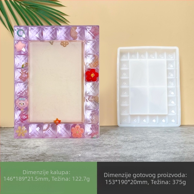 Silikonski kalup za foto okvir – nepravilnog oblika, pogodan za smolu i DIY foto okvirima