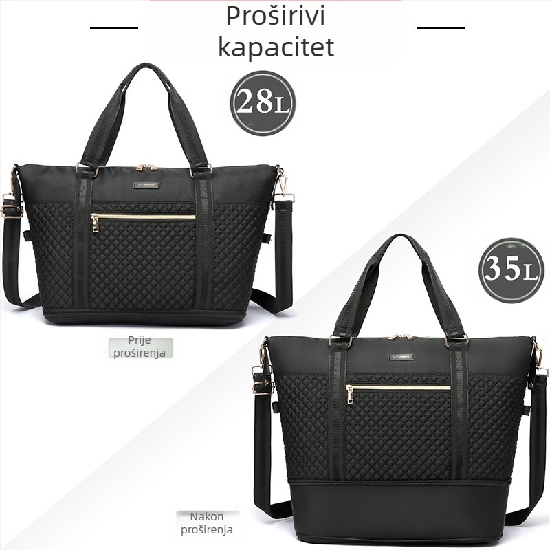 Putna torba s odjeljkom za mokro/suho | kapacitet 20–35 L, poliester materijal, gradski minimalistički stil, pogodna za slobodno vrijeme putovanja