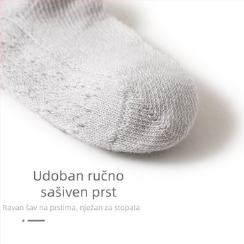 Dječje pamučne hulahopke za proljeće, lagane s prozračnim uzorkom za djevojčice 1–3 godine