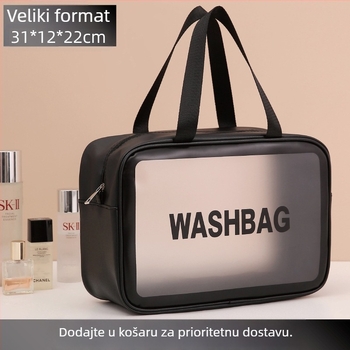 PVC set kozmetičkih torbica od 3 kom – vodootporan, proziran, s podijeljenim pretincima, prijenosno skladištenje
