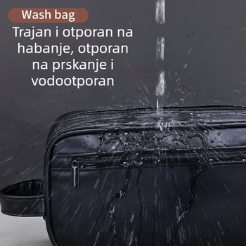 Torba za toaletne potrepštine – dvostruki sloj, prijenosna, vodootporna PU materija, unisex, za putovanja