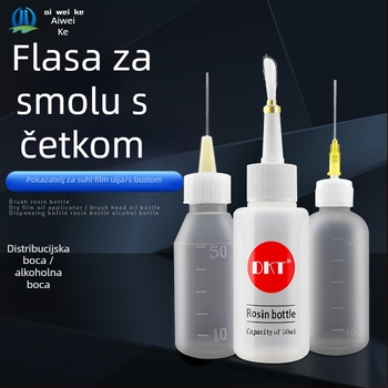 Industrijska boca za doziranje s iglom za alkohol, smolu i flux – komplet 1 – telekomunikacijsko održavanje