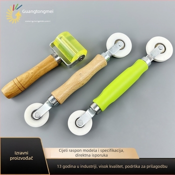 LED trakasti pritisni kotač s drvenom ručkom — PVC kućište, GTM, 110 g