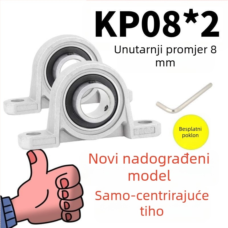 DIY mini vertikalno kućište ležaja s dijamantnim oblikom, set unutarnjih promjera 8/10/12 mm, lijevano željezo, moderni minimalistički stil