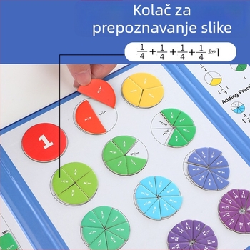 Magnetski disk za razlaganje razlomaka: papirnatu edukativnu igračku DIY za djecu 4–6 godina, intelektualni razvoj