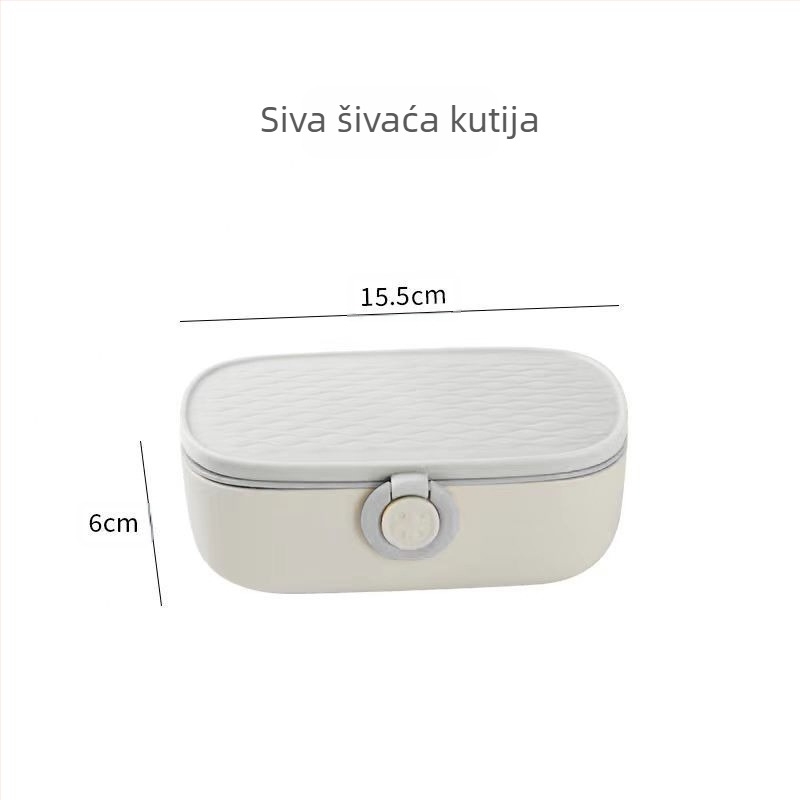 Xi Hong set kutija za šivanje – prijenosni kućni set šivanja sa kukicama za pletenje, iglama i priborom, kutija za skladištenje, kućni stil