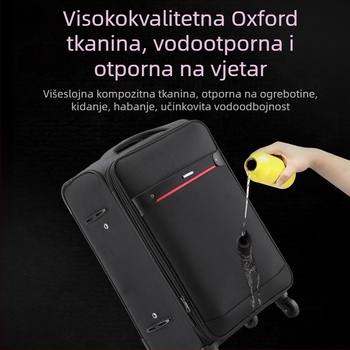 Kufor od Oxford platna s univerzalnim kotačićima, zatvarač, proširiv, mogućnost prilagodljivog logotipa