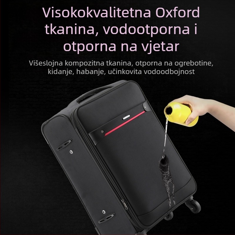Kufor od Oxford platna s univerzalnim kotačićima, zatvarač, proširiv, mogućnost prilagodljivog logotipa