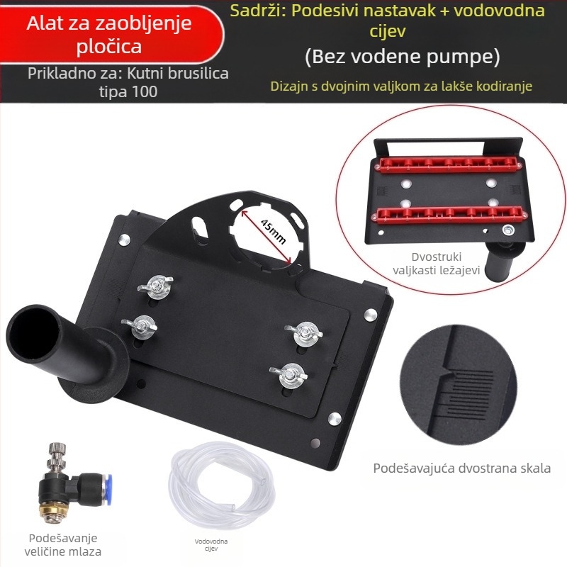 Odeller Uređaj za kanjenje rubova keramičkih pločica, Tip 100, 45° rez rubova, Kompaktni držač, 220V