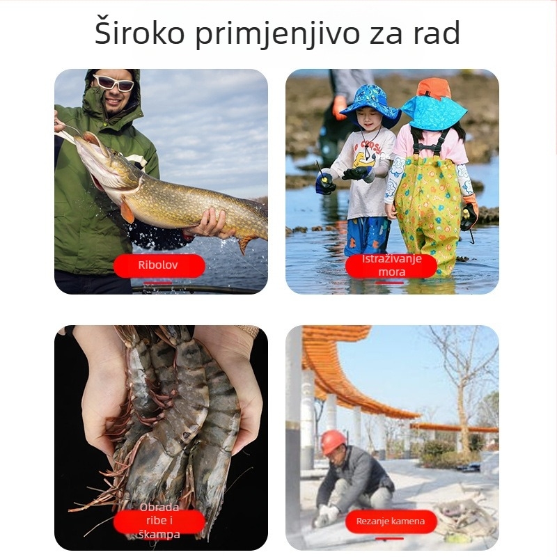 PVC rukavne manžetice za zaštitu pri ribolovu i radu – vodootporne, za odrasle, moderan minimalistički stil