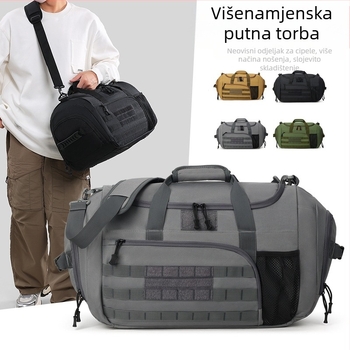 Muška ležerna putna torba s pretincem za cipele, velik kapacitet, višefunkcionalna gym torba, Oxford tkanina, poliester podstava