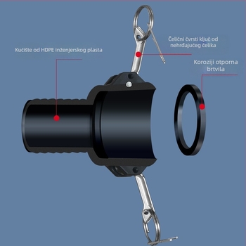 C-tip brzi spojnik s reduktorom za ispuštanje ulja iz bure