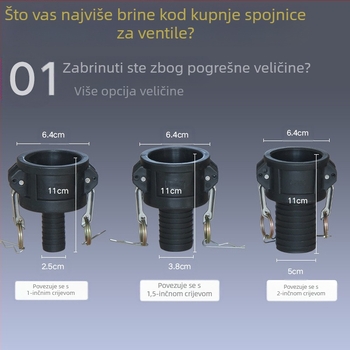 C-tip brzi spojnik s reduktorom za ispuštanje ulja iz bure