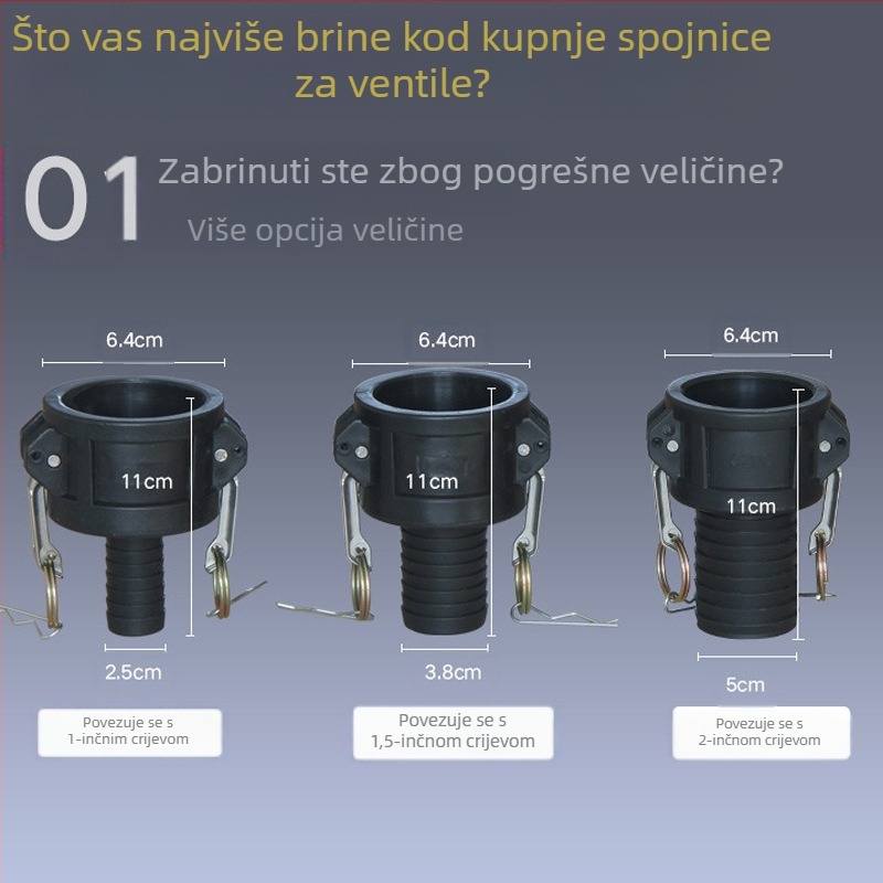 C-tip brzi spojnik s reduktorom za ispuštanje ulja iz bure