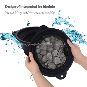 Silikonska zdjela za ledenu kupelj s ugrađenim ledenim kanalom, sklopiva prijenosna spa alatka za zatezanje kože (Neto težina: 323 g; Bruto težina: 350 g; Stil: Sklopivo; Uvedeno: 2025)