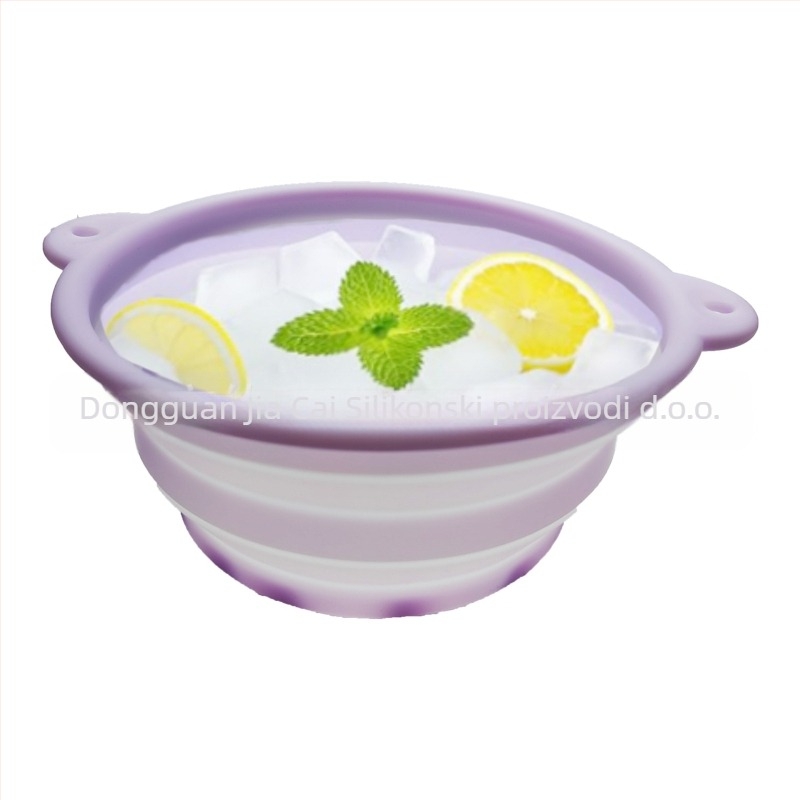 Silikonska zdjela za ledenu kupelj s ugrađenim ledenim kanalom, sklopiva prijenosna spa alatka za zatezanje kože (Neto težina: 323 g; Bruto težina: 350 g; Stil: Sklopivo; Uvedeno: 2025)