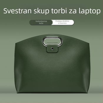 Torba za prijenosno računalo u urbanom minimalističkom stilu – PU materijal, vodootporna, antibakterijska, otporna na udarce, velik kapacitet (PU materijal; vodootporna; antibakterijska; otporna na udarce; velik kapacitet)