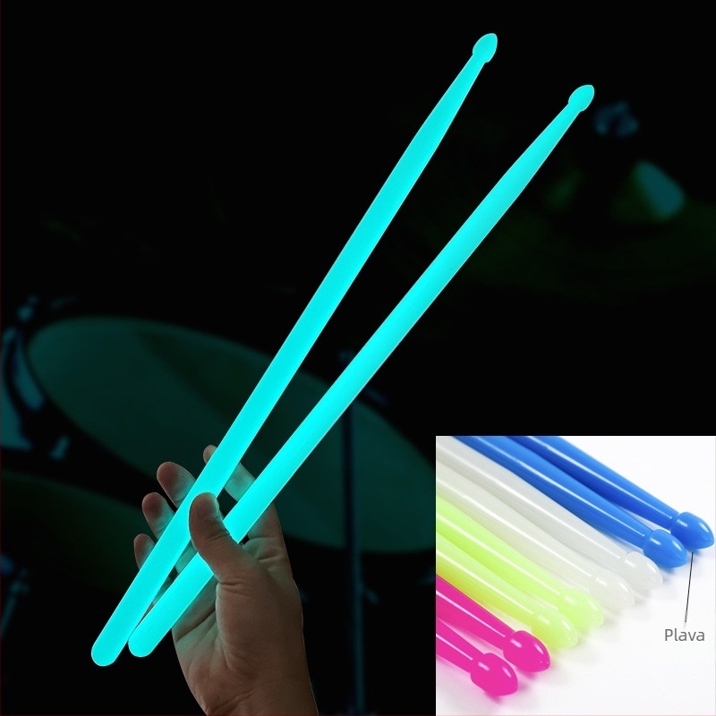 Svjetleće plastične bubnjarske štapiće 5A s protukliznim držačem – moboog