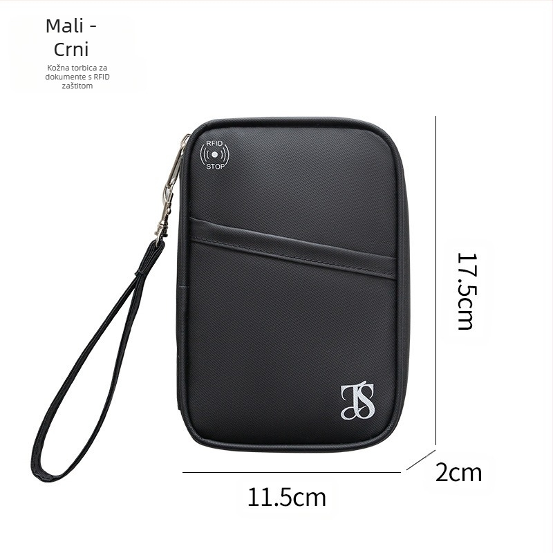 Držač za putovnicu i dokumente, protiv krađe, vodootporan, stil ručne torbe, materijal 600D, za putovanja
