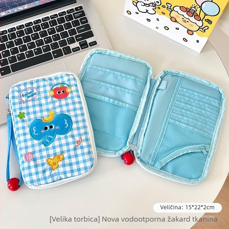 Organizator kablova za podatke, prijenosni višeslojni putni organizator za kablove, USB pogone i slušalice, poliesterska torba u stilu ručne torbe, višefunkcionalni organizator