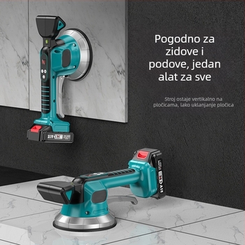 Električna mašina za postavljanje pločica s visokim usisavanjem, digitalnim zaslonom, velikim usisnim čašom, podesivom brzinom, punjiva litij-ionska baterija