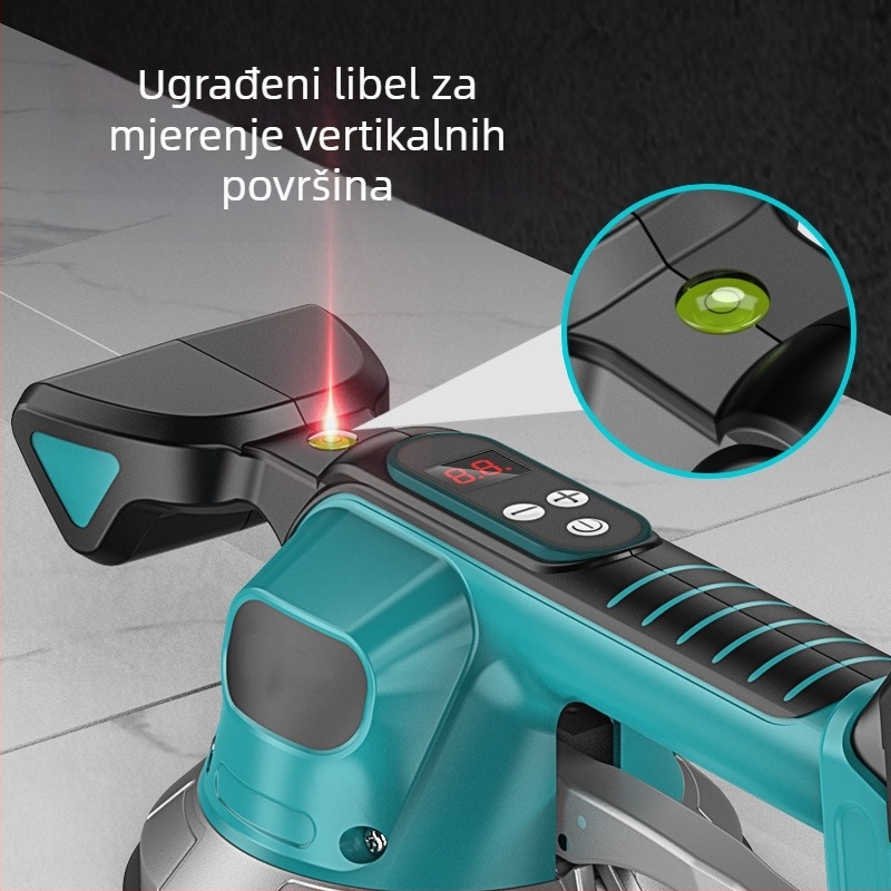 Električna mašina za postavljanje pločica s visokim usisavanjem, digitalnim zaslonom, velikim usisnim čašom, podesivom brzinom, punjiva litij-ionska baterija