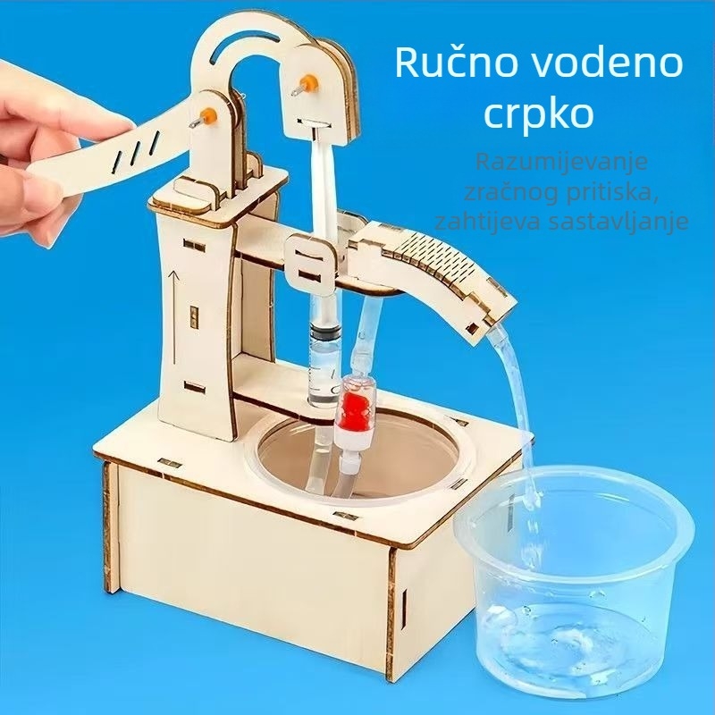 DIY jednostavan piston pump model – Craftsman, od plastike, za osmi razred, praktični znanstveni set